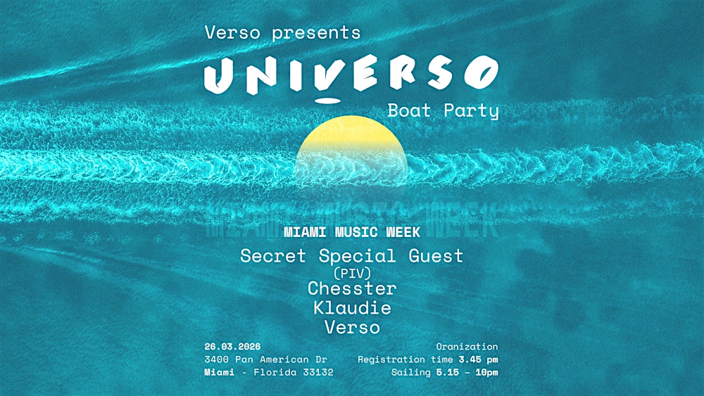 Verso presents: UNIVERSO BOAT PARTY MMW