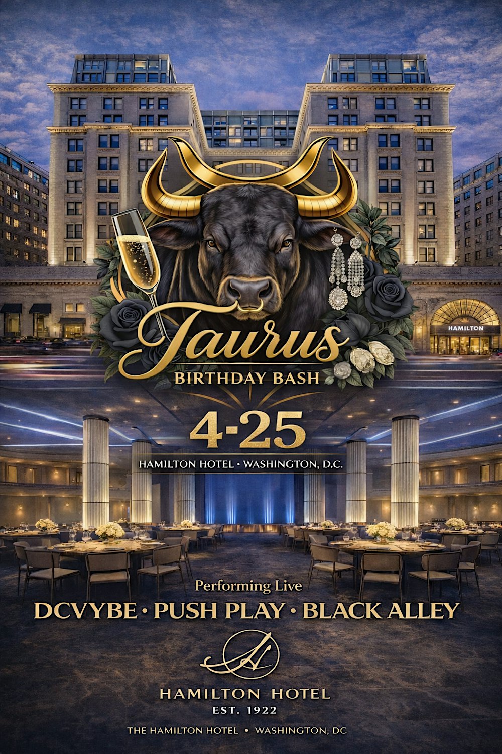 Taurus Birthday Bash - DCVYBE, Push Play and Black Alley
