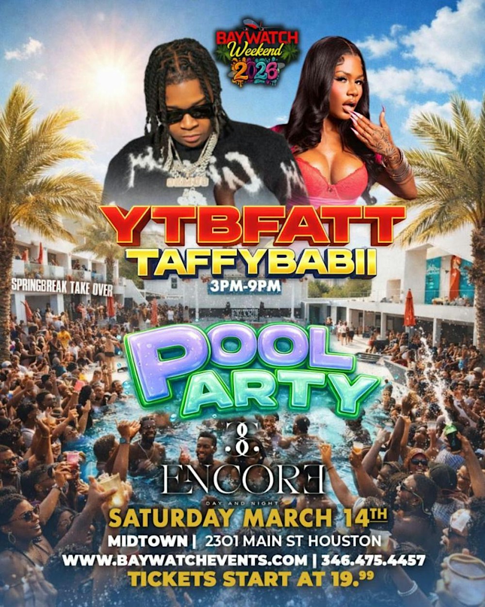 YTBFATT X TAFFY BABI POOL PARTY SPRING BREAK TAKE OVER!