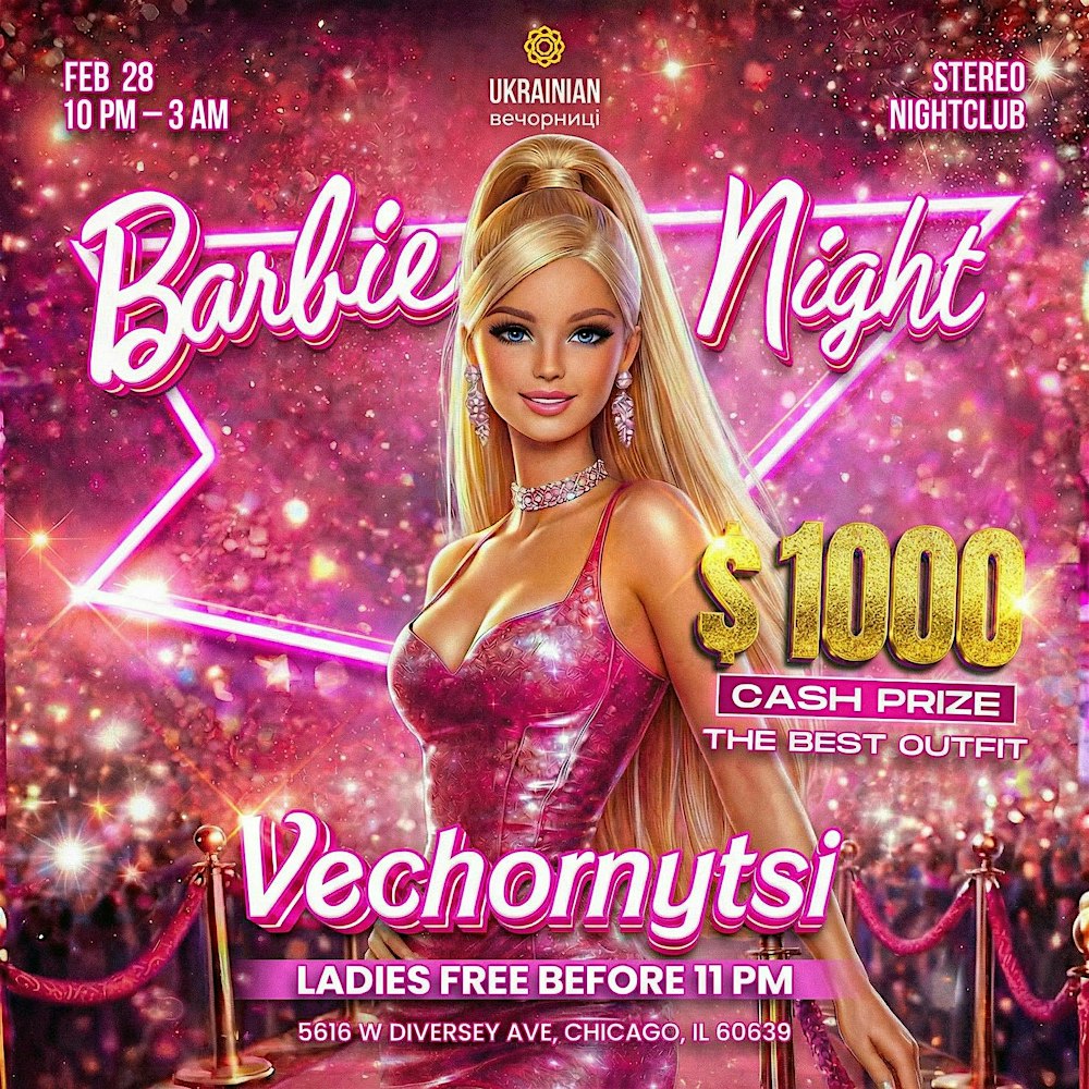 Barbie Night - $1000 Cash Prize For The Best Outfit