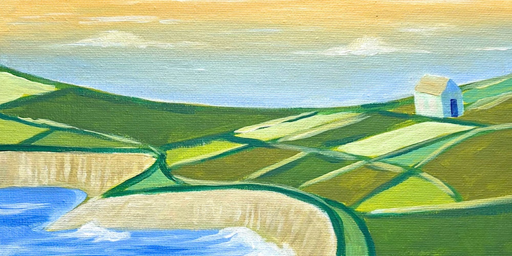 St Patrick's Day Sip & Paint at Velo Lounge, Bath - "Irish Sea"