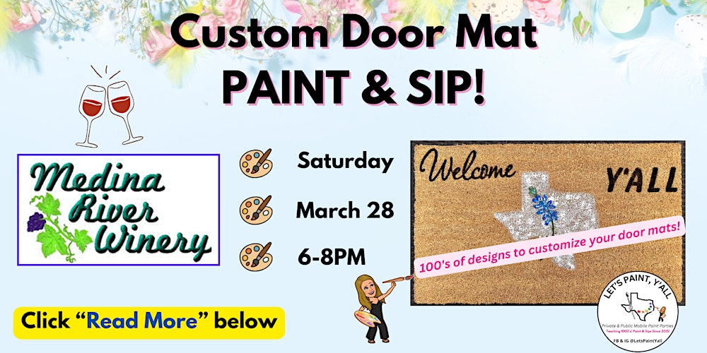 DOOR MAT Paint & Sip at Medina River Winery