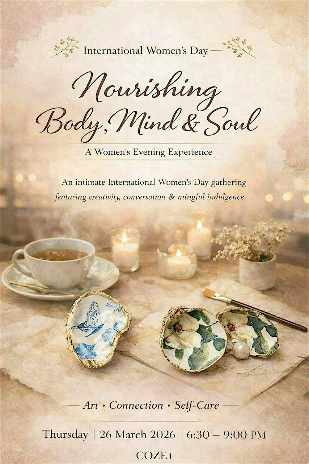 International Women’s Day Celebration: Nourishing Body, Mind & Soul Art, Co