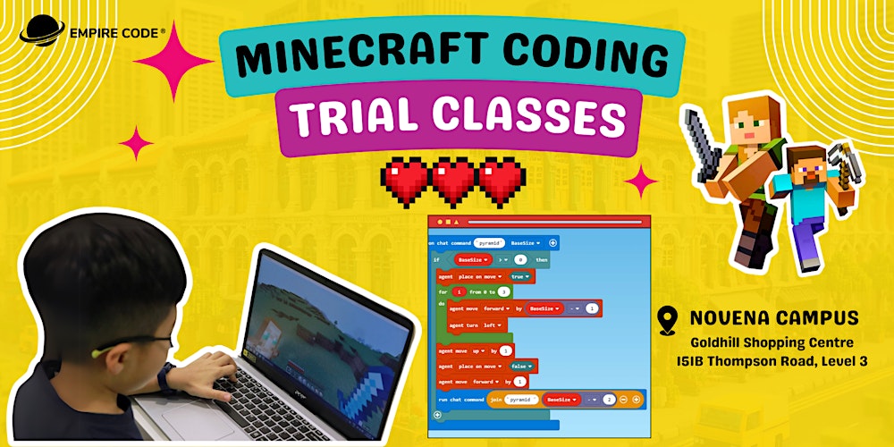 Coding School for Kids Near Me: Minecraft Coding Trial Classes (Ages 8–12)