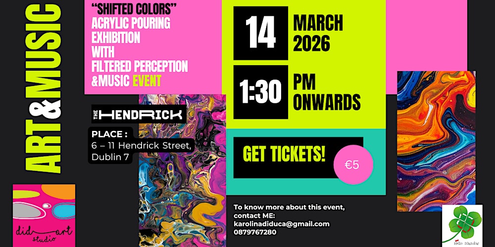 “Shifted Colors” An  Acrylic  Pouring  Exhibition  with  Filtered  Percepti