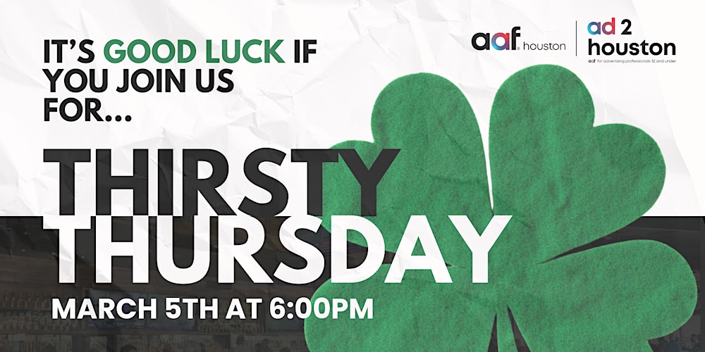 Thirsty Thursday Coming March 5!