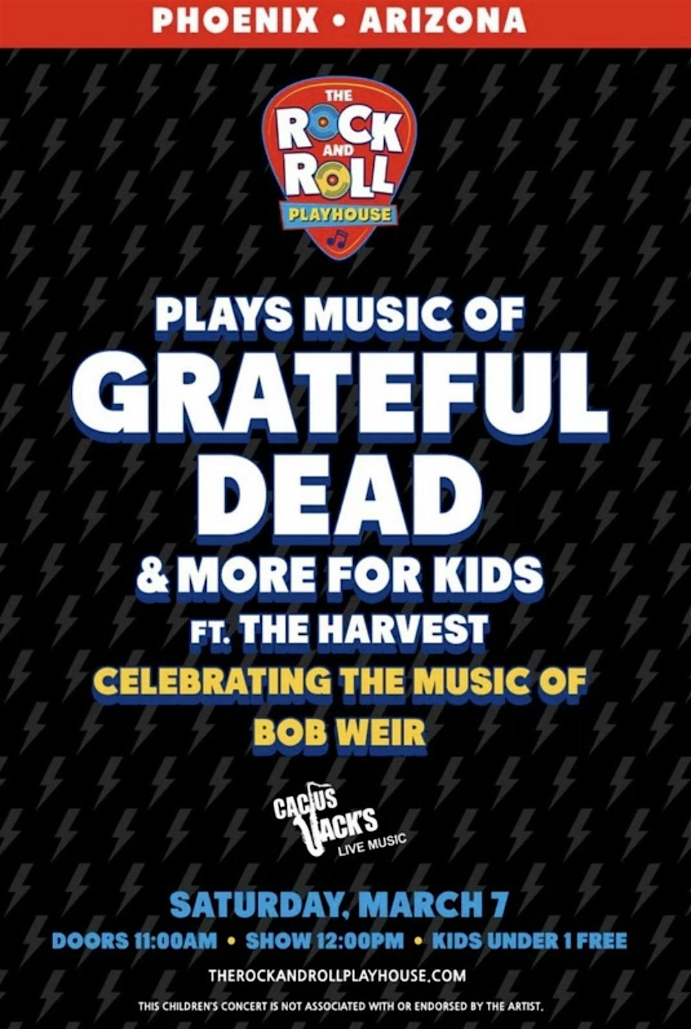 The Rock and Roll Playhouse @ Cactus Jacks Saturday March 7th