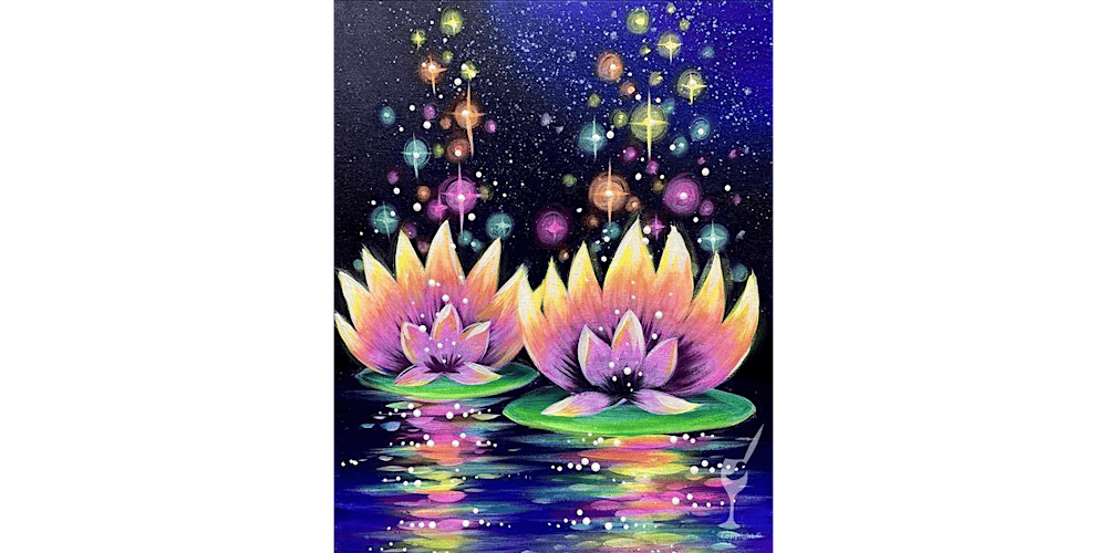 Glow of the Lotus Blossoms - Paint and Sip in San Antonio | Classpop!™