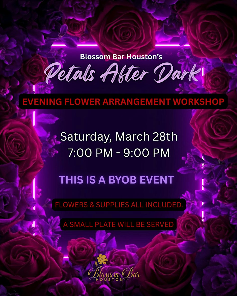 Petals After Dark (Evening Flower Arrangement Workshop)