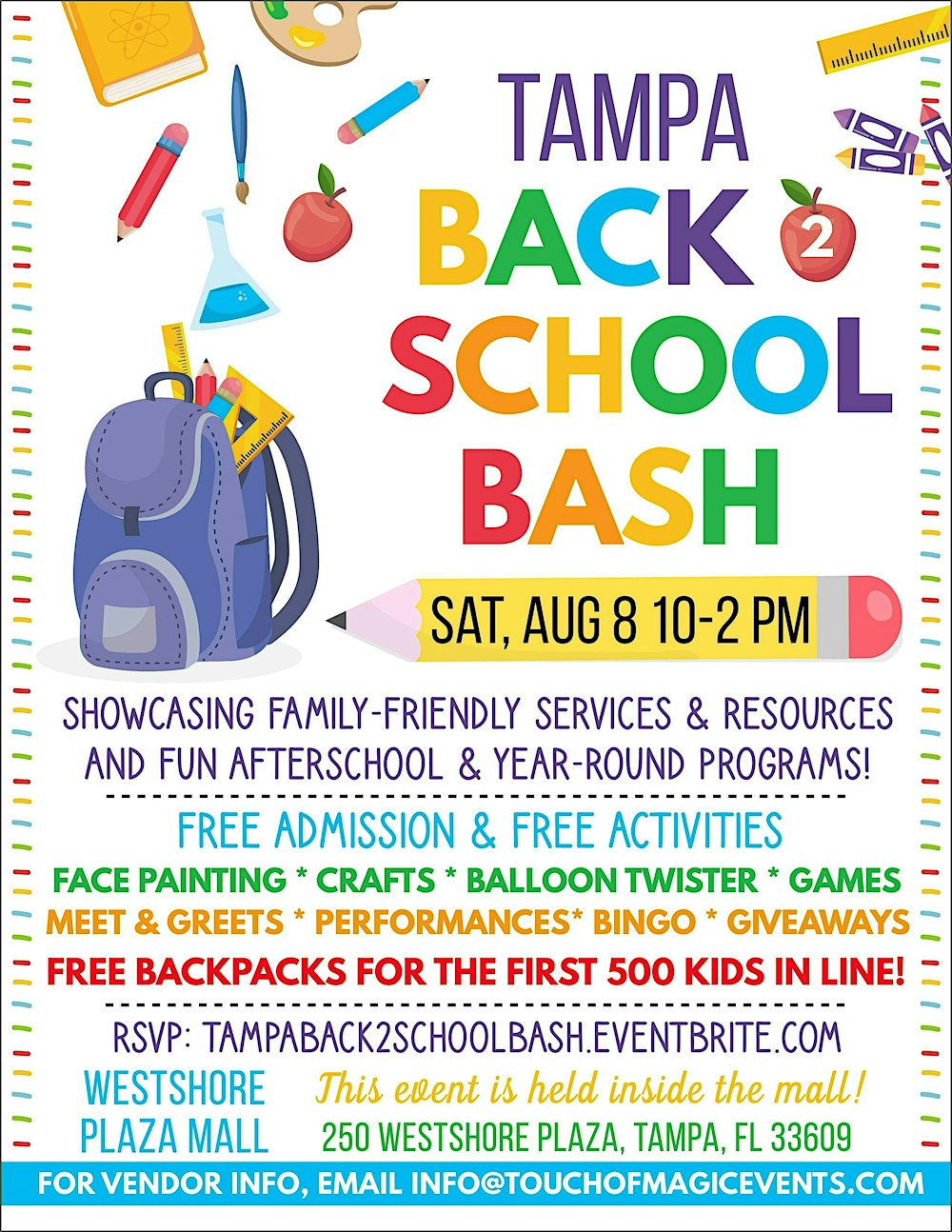 Tampa Back 2 School Bash (Westshore Plaza)