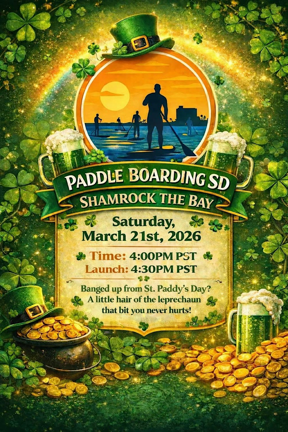 St. Patrick's Day Paddle: Shamrock The Bay - Mission Bay