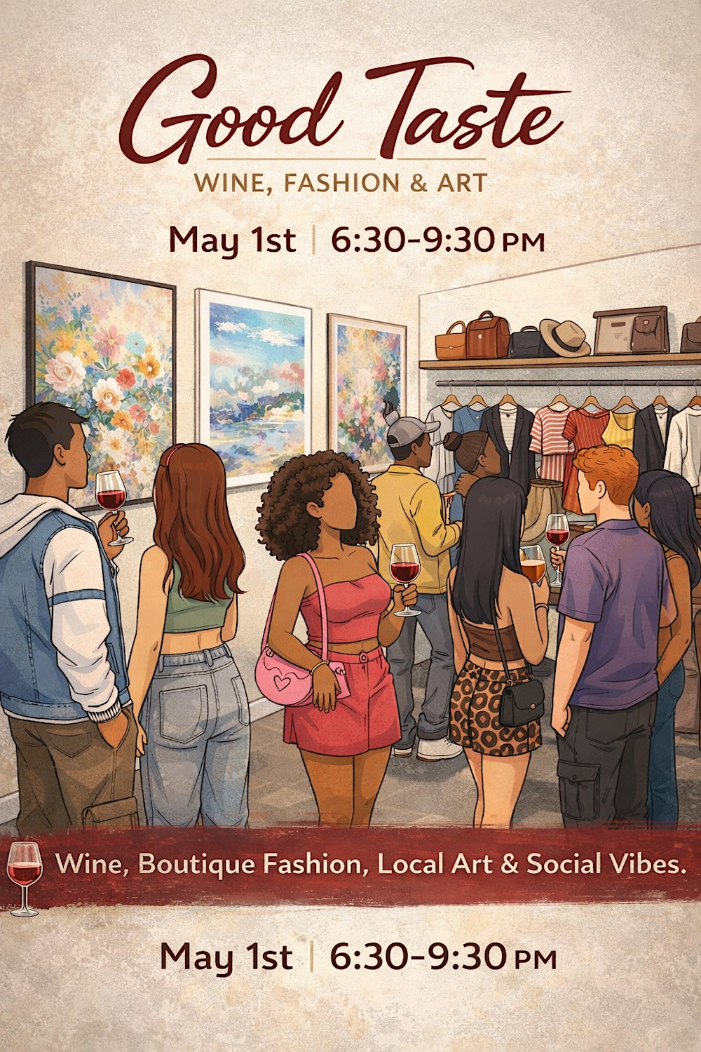 Good Taste: Wine, Fashion, and Art Exhibit