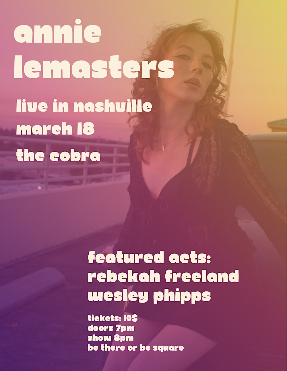 Venue: Annie LeMasters | Rebekah Freeland | Wesley Phipps