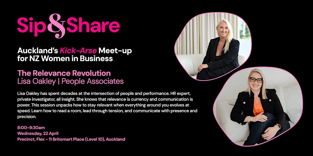 Sip & Share Networking Event. The Relevance Revolution with Lisa Oakley