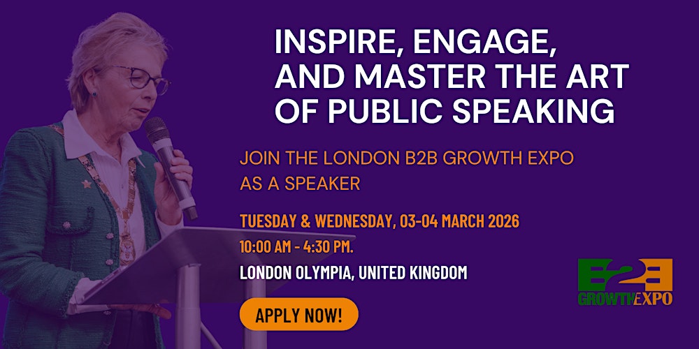 Business Growth Expo 2026 | Become A Speaker At Premier B2B Show