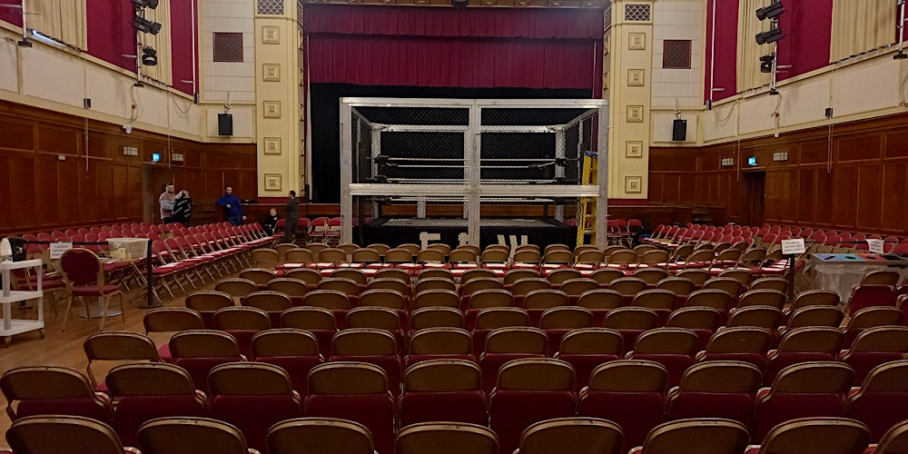 AMERICAN WRESTLING EPW ELLESMERE 20FT STEEL CAGE MATCH!