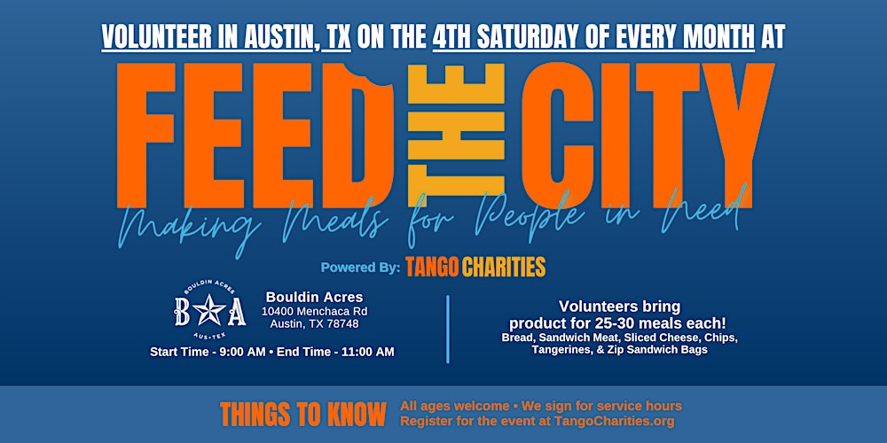 Feed The City Austin (South): Making Meals for People In Need