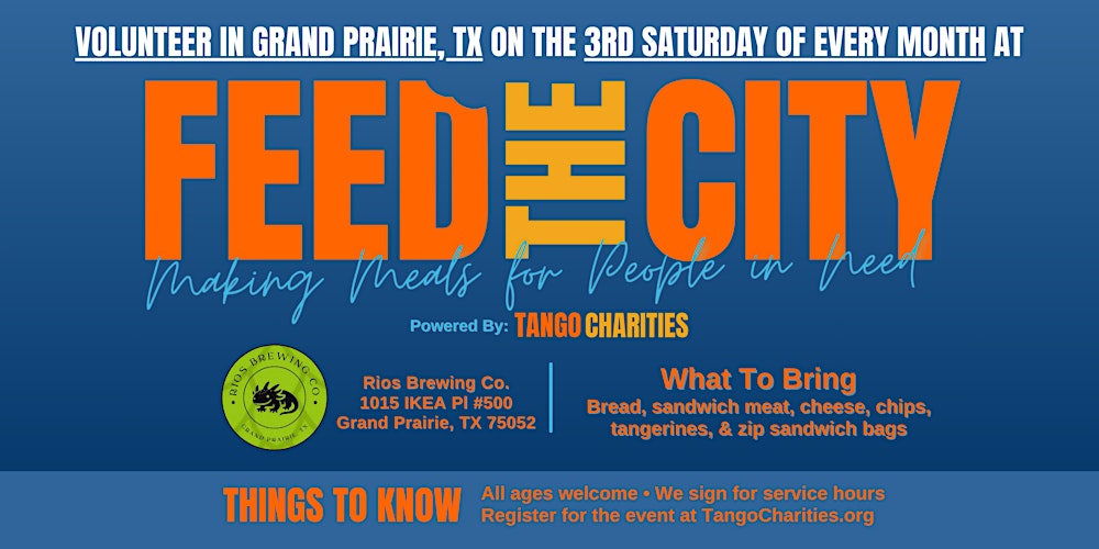 Feed The City Grand Prairie: Making Meals for People In Need