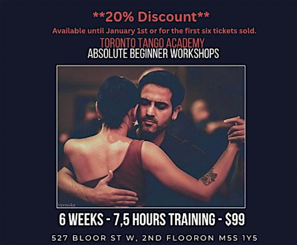 6 Weeks Intensive Argentine Tango Absolute Beginner Program